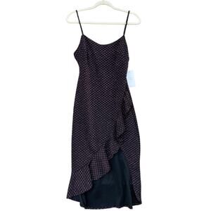 NWT New Blashe Womens Medium Thin Strap Checkerboard Shimmer Bodycon Dress
